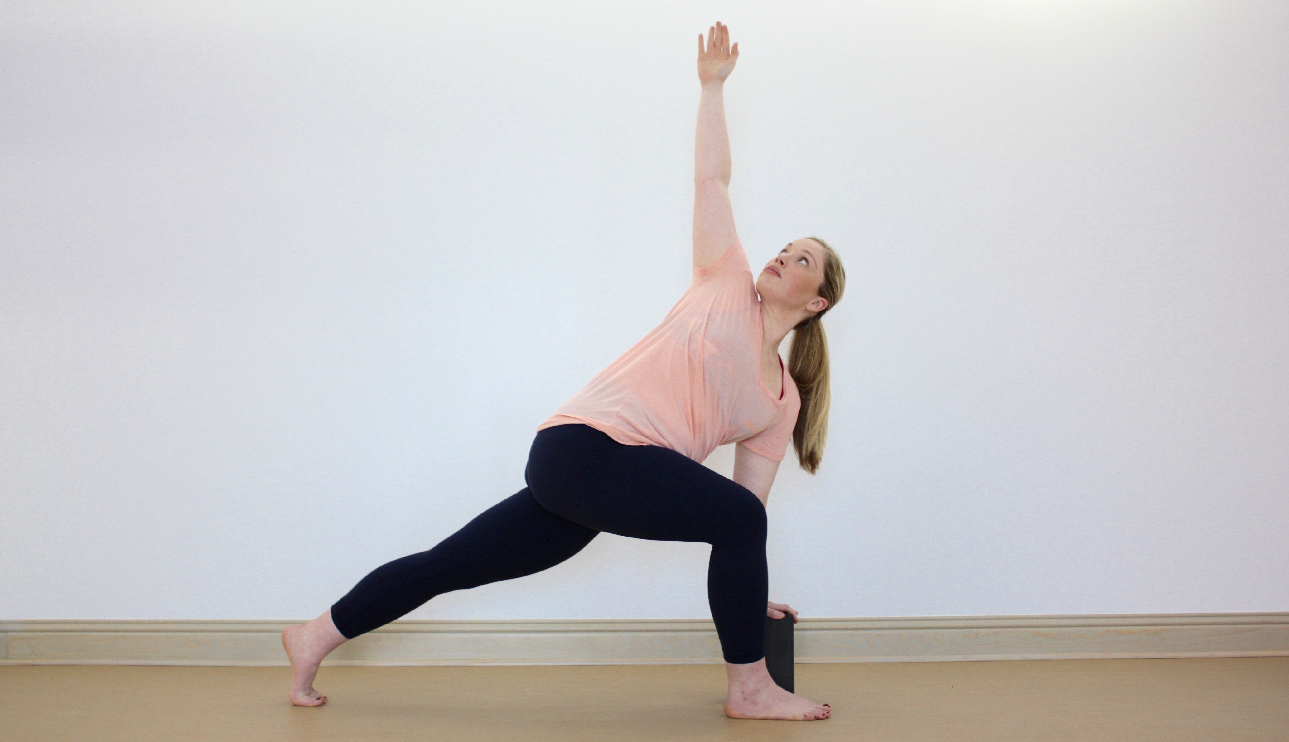 side angle pose with block