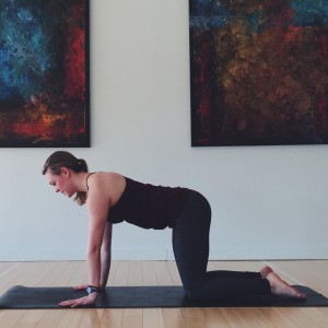 Start in table top pose.